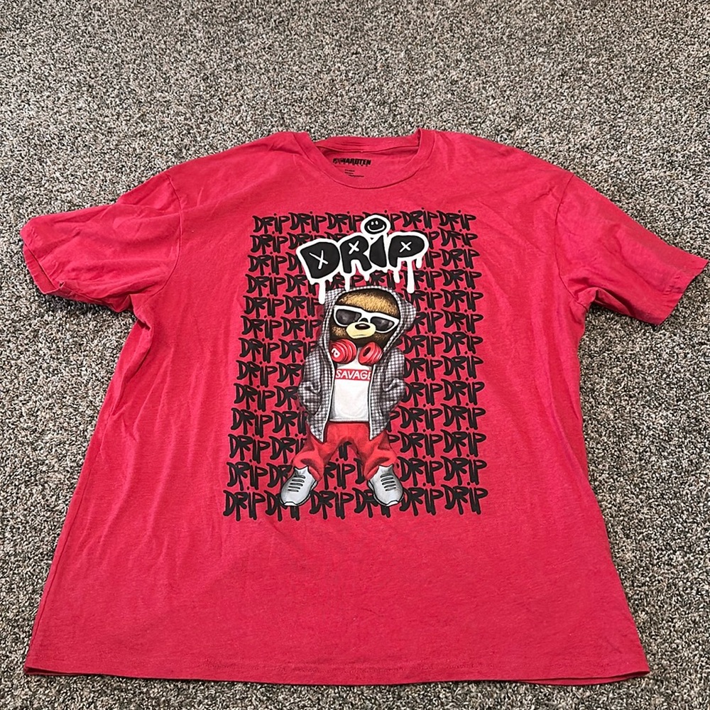 Hardten Clothing DRIP Teddy Bear T-Shirt Red XL